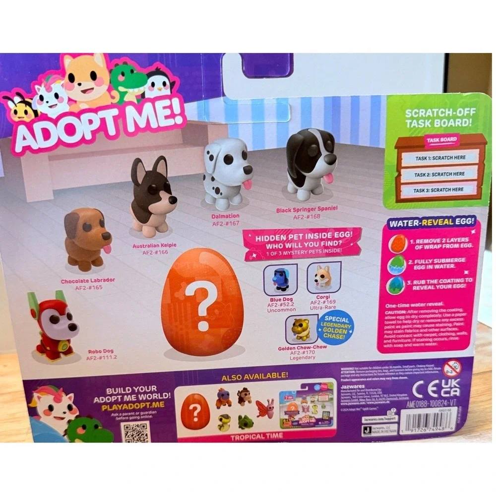 Jazwares Adopt Me Perfect Pups Kids‎ OS Multicolor New Mystery Egg Virtual Code